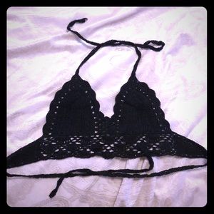 Black Crochet Bralette